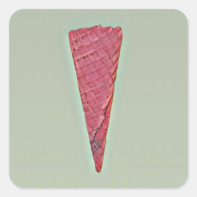 Eiscreme Quadratischer Aufkleber (Vorderseite)