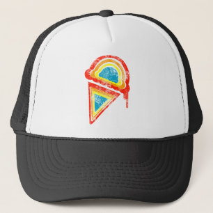 Eiscreme Regenbogentropfen Truckerkappe