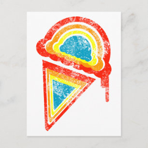 Eiscreme Retro-Tropfen Postkarte