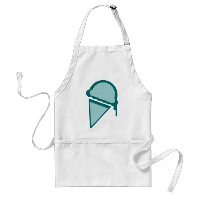 Eiscreme Retro-Tropfen Schürze (Vorne)