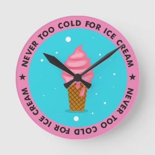 Eiscreme Runde Wanduhr