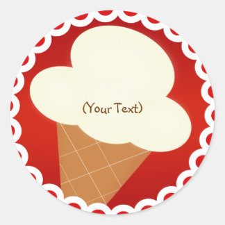 Eiscreme Runder Aufkleber