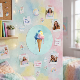 Eiscreme Runder Aufkleber