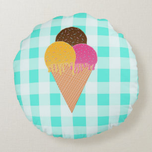 Eiscreme Rundes Kissen