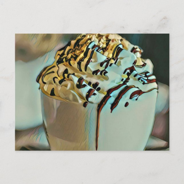 Eiscreme-Schokolade Postkarte (Vorderseite)