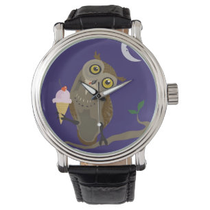 Eiscreme-Schüssel mit Handgelenk-Uhr Armbanduhr