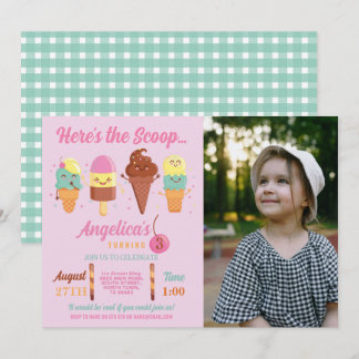 Eiscreme Scoop Shop Niedlich Girls Einladung