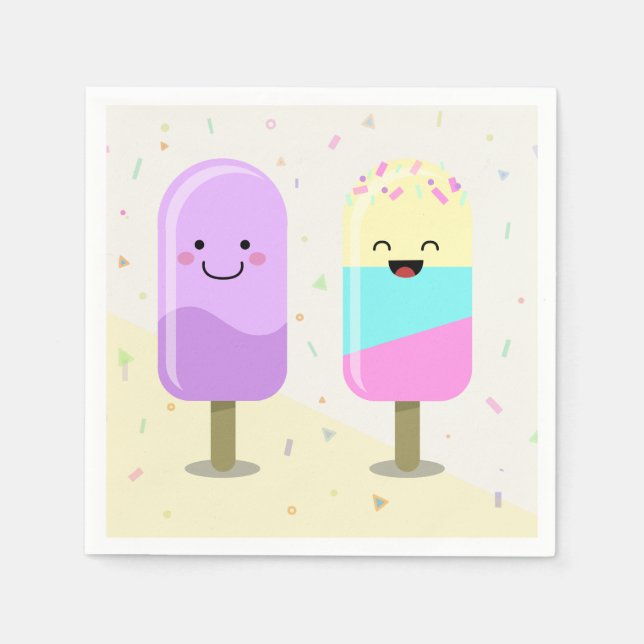 Eiscreme Serviette (Vorderseite)