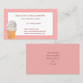 Eiscreme-Shop Frische Pasta machen Business Cards Visitenkarte