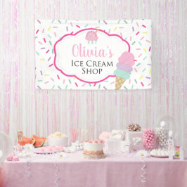 Eiscreme-Shop Geburtstagsparty Banner