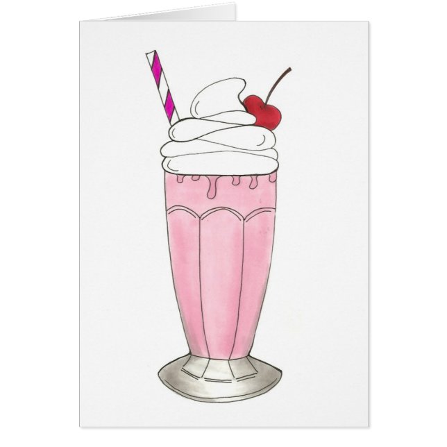 Eiscreme Shoppe Erdbeere Rosa Milkshake Feinschmec (Vorne)