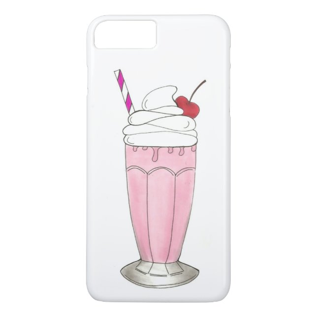 Eiscreme Shoppe Erdbeere Rosa Milkshake Feinschmec Case-Mate iPhone Hülle (Rückseite)