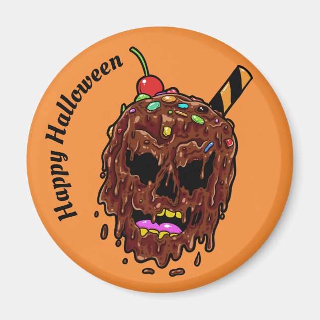 Eiscreme Skull benutzerdefinierte Textmagnete Magnet (Vorne)
