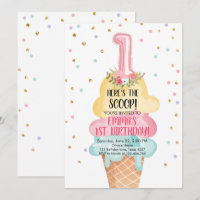 Eiscreme Social Hier ist der erste Schuh Geburtsta