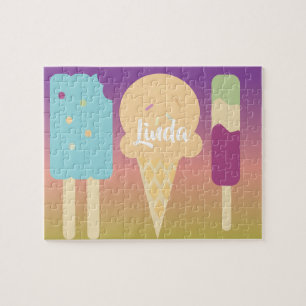 Eiscreme Sommer Ombre Regenbogen Bunt Kinder Kunst