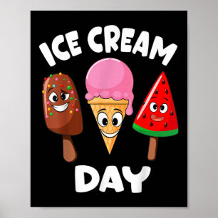 Eiscreme Sommerlicher Party Eiscreme Maker Kinder Poster