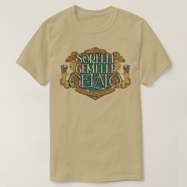 Eiscreme Sorelle Gemelle Gelato 1954 T-Shirt (Design vorne)