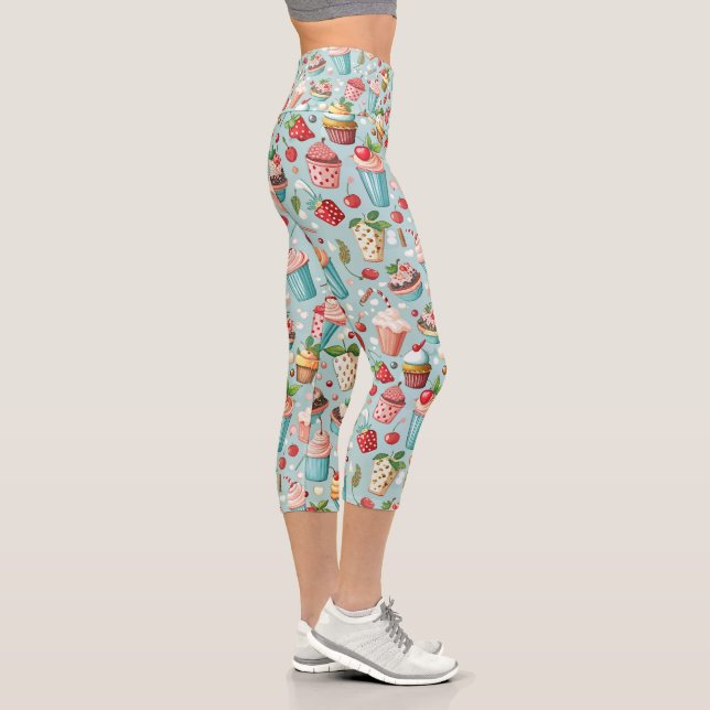 Eiscreme Spaß Capri Leggings (Rechts)