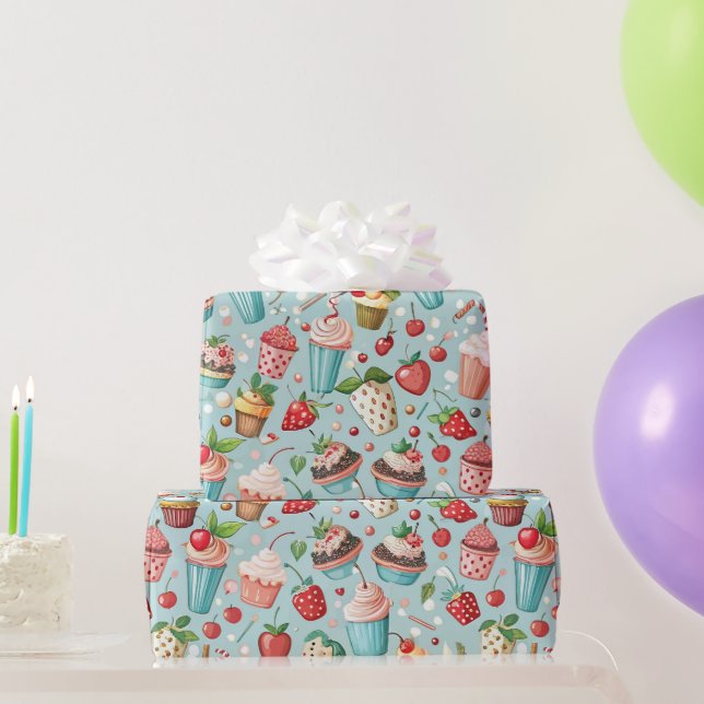 Eiscreme Spaß Geschenkpapier (Partygeschenke)
