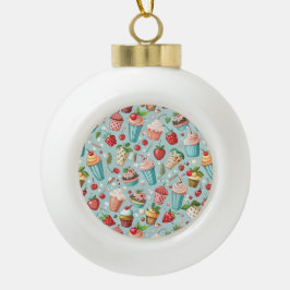 Eiscreme Spaß Keramik Kugel-Ornament