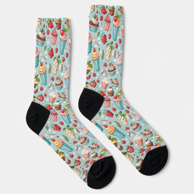 Eiscreme Spaß Socken (Rechts)