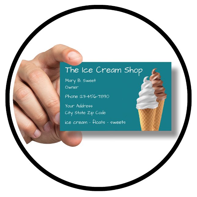 Eiscreme-Speicher Visitenkarte (Von Creator hochgeladen)
