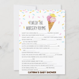 Eiscreme Sprinkle Babydusche - bearbeitungsbarer N Einladung