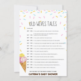 Eiscreme Sprinkle Babydusche - bearbeitungsbarer N Einladung