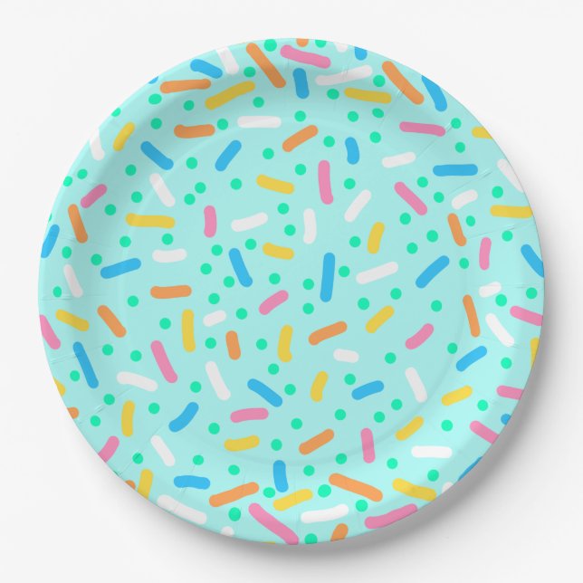Eiscreme-Sprinkle Pappteller (Vorderseite)