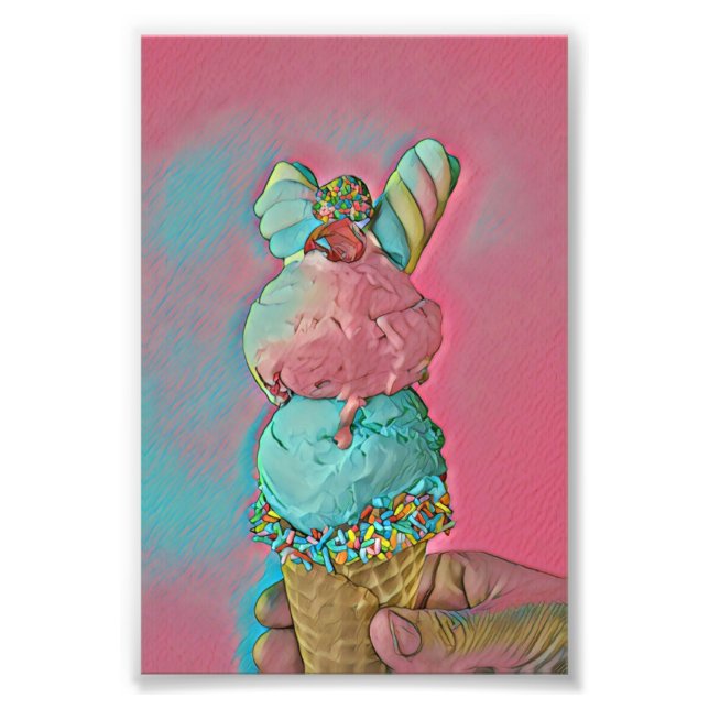 Eiscreme-Sprinklen Fotodruck (Vorne)