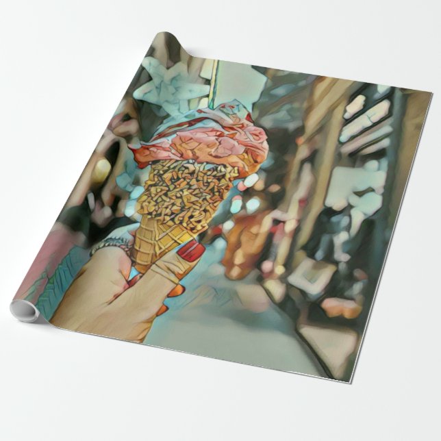 Eiscreme-Sprinklen Geschenkpapier (Ungerollt)
