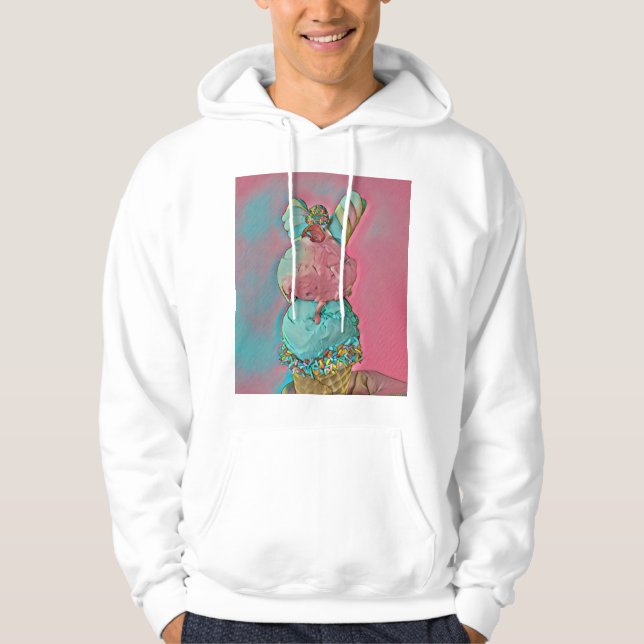 Eiscreme-Sprinklen Hoodie (Vorderseite)