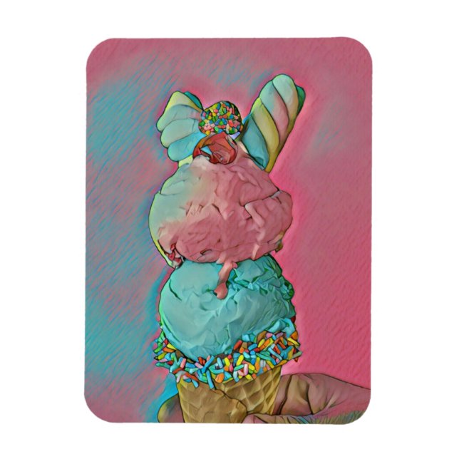 Eiscreme-Sprinklen Magnet (Vertikal)