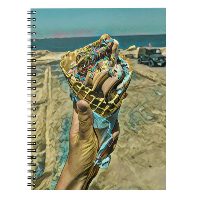 Eiscreme-Sprinklen Notizblock (Vorderseite)