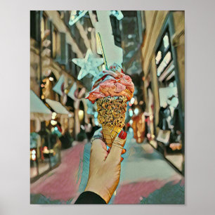 Eiscreme-Sprinklen Poster
