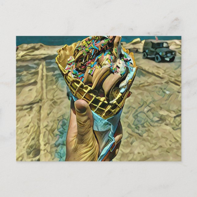 Eiscreme-Sprinklen Postkarte (Vorderseite)