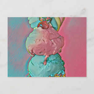Eiscreme-Sprinklen Postkarte