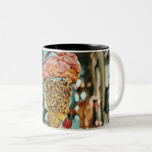 Eiscreme-Sprinklen Zweifarbige Tasse