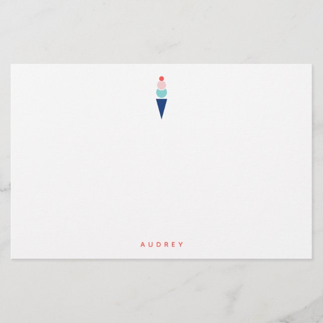 Eiscreme-Stationery Briefpapier (Vorderseite)