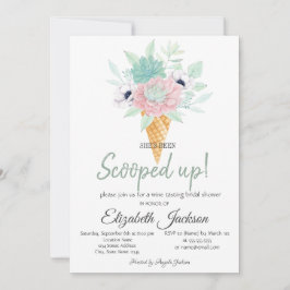 Eiscreme Succuents Blume Brautparty Einladung