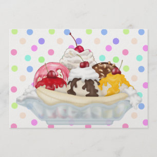 Eiscreme Sundae Einladung