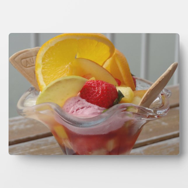 Eiscreme Sundae Fotoplatte (Vorderseite)