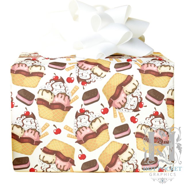 Eiscreme Sundae Geschenkpapier (Von Creator hochgeladen)