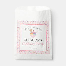 Eiscreme Sundae Heres zum Geburtstagsdessert Geschenktütchen