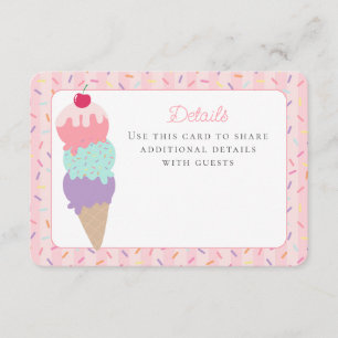Eiscreme Sundae Hier die Details zum Schott einfüg Begleitkarte