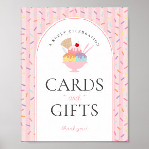 Eiscreme Sundae Hier die Schottenkarten und Gesche Poster