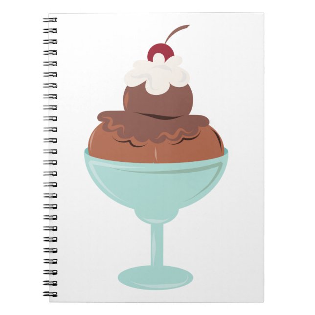 Eiscreme Sundae Notizblock (Vorderseite)