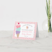 Eiscreme Sundae Sprinkled Baby Danke Karte