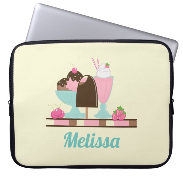 Eiscreme Süße Leckereien Laptopschutzhülle (Vorderseite)