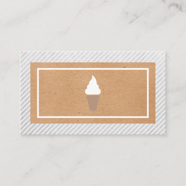 Eiscreme Swirl Icon Natural Look Loyalität Treuekarte (Vorderseite)